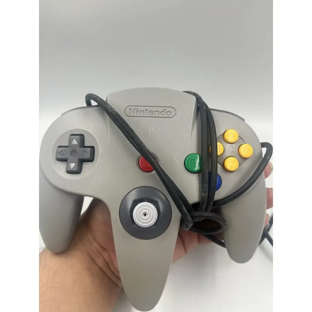 Official Nintendo 64 Controller Gray OEM Tight Stick N64 TESTED WORKING